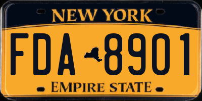 NY license plate FDA8901