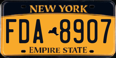 NY license plate FDA8907