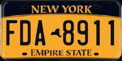 NY license plate FDA8911