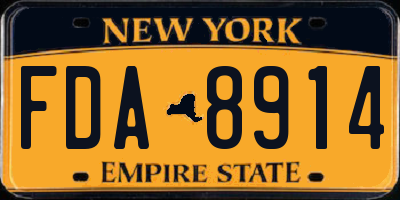NY license plate FDA8914