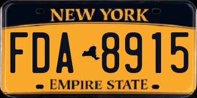 NY license plate FDA8915