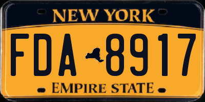 NY license plate FDA8917
