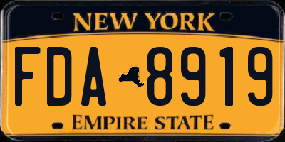 NY license plate FDA8919