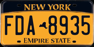 NY license plate FDA8935