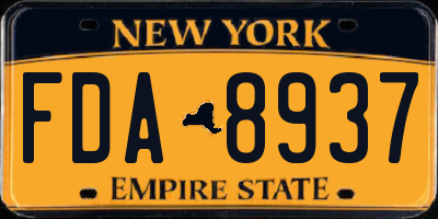 NY license plate FDA8937