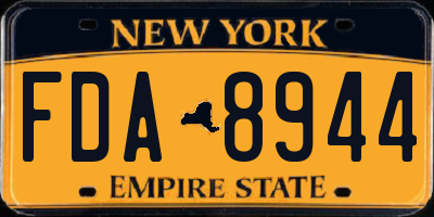 NY license plate FDA8944
