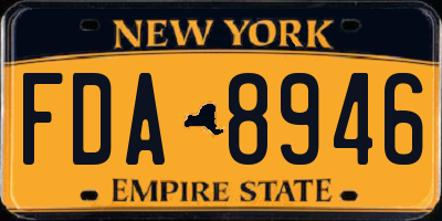 NY license plate FDA8946
