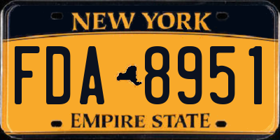 NY license plate FDA8951