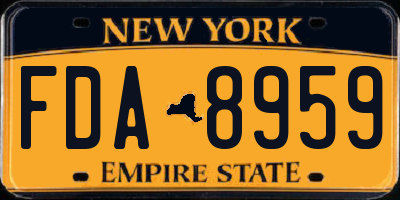 NY license plate FDA8959