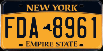 NY license plate FDA8961