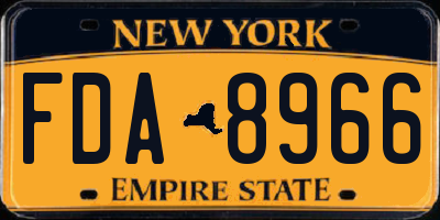 NY license plate FDA8966