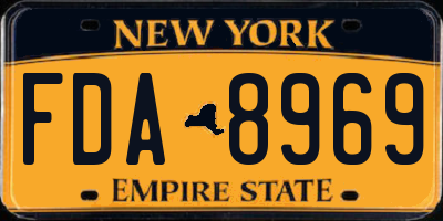 NY license plate FDA8969