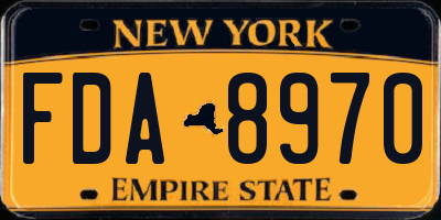 NY license plate FDA8970