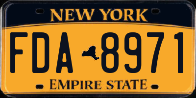 NY license plate FDA8971