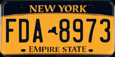 NY license plate FDA8973