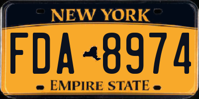 NY license plate FDA8974