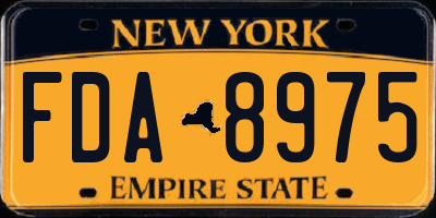 NY license plate FDA8975