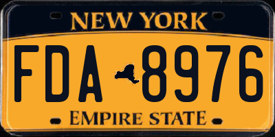 NY license plate FDA8976