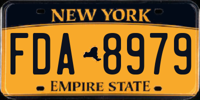 NY license plate FDA8979