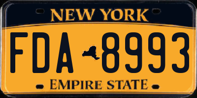 NY license plate FDA8993