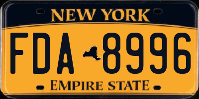 NY license plate FDA8996