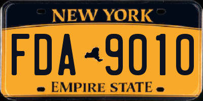 NY license plate FDA9010