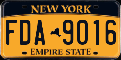 NY license plate FDA9016
