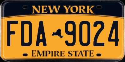NY license plate FDA9024