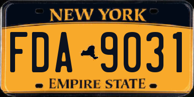 NY license plate FDA9031