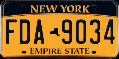 NY license plate FDA9034