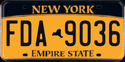 NY license plate FDA9036