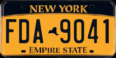 NY license plate FDA9041