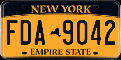 NY license plate FDA9042