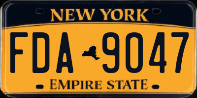 NY license plate FDA9047