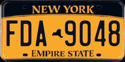 NY license plate FDA9048