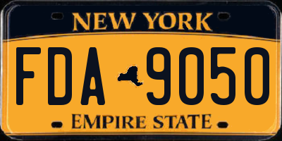 NY license plate FDA9050