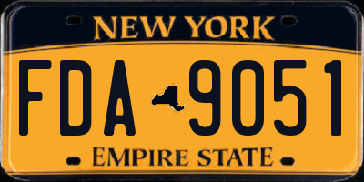 NY license plate FDA9051