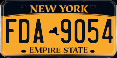 NY license plate FDA9054