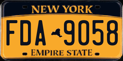 NY license plate FDA9058