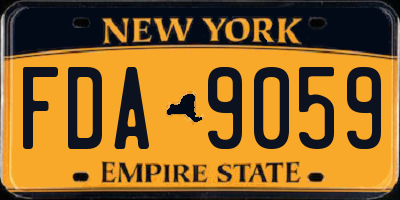 NY license plate FDA9059