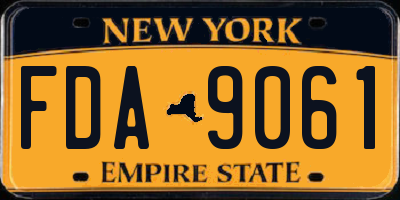 NY license plate FDA9061