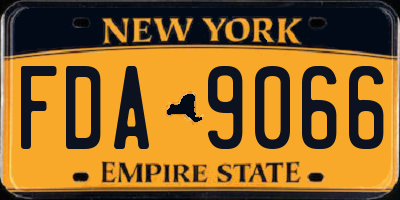NY license plate FDA9066