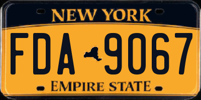 NY license plate FDA9067