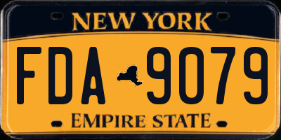 NY license plate FDA9079