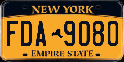 NY license plate FDA9080