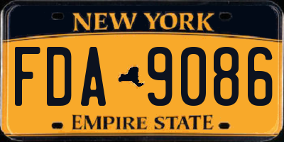 NY license plate FDA9086