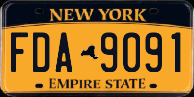 NY license plate FDA9091