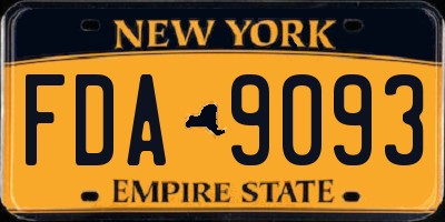 NY license plate FDA9093