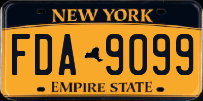 NY license plate FDA9099
