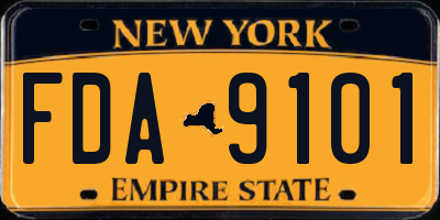 NY license plate FDA9101